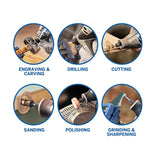 DREMEL 4250 6-128 UK Rotary Tool 175 W, Multitool Kit with 6 Attachments 128 Accessories, 175W Motor with Electronic Feedback, Variable Speed 5.000-35.000 RPM