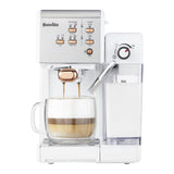 BREVILLE One-Touch Coffee Machine (White & Rose Gold). - shopperskartuae
