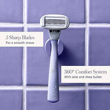 Flamingo Razor Shave Kit, 1 Lilac Handle + 13 Cartridges