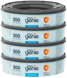 Diaper Genie 4 Refills Recharges x 300-1200 Count, Unscented
