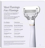 Flamingo Razor Shave Kit, 1 Lilac Handle + 13 Cartridges