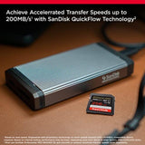 SanDisk 256GB Extreme PRO SDXC card + RescuePRO Deluxe, up to 200MB/s, UHS I, Class 10, U3, V30 SDSDXXD 256G GN4IN, Black-