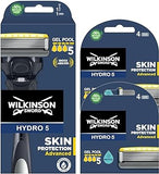 Wilkinson Sword Hydro 5 Skin Protection Advanced Men's Shaving Razor With Gel Pool And 9 Blades