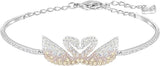 SWAROVSKI Women's Iconic Swan Crystal Jewelry Collection, Rhodium Finish