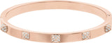 Swarovski's Tactic Collection: Rose Gold Bangle with White Crystals
