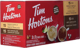 Tim Hortons Assorted Hot Chocolate, French Vanilla and Cappuccino, 30 x 28g,Packets