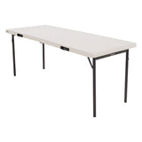 Lifetime Commercial Grade Lightweight Fold In Half Table, comfortably up to 8 seat - 183Cm, 6 ft.