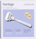 Flamingo Razor Shave Kit, 1 Lilac Handle + 13 Cartridges