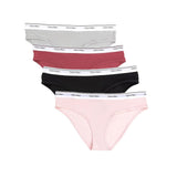 Calvin Klein Womens Bikini Cotton Modal Underwear Pack Of 4 (Pink, Black, Coral, Grey)
