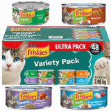 Purina Friskies Tuna Flavour Cat Food - 4 Flavors, 100% Balanced Nutrition - 48 Servings