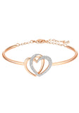 SWAROVSKI Dear Rose Gold & Clear Crystal Heart Bangle #5194838