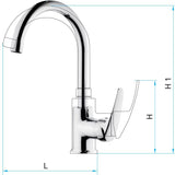 Reyhan Faucet Sigle lever kitchen mixer - 9231316. - shopperskartuae