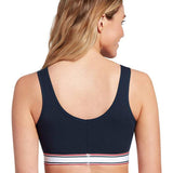 Jockey Women's Retro Stripe Bralette - Pack of 2 (Reality Navy and Grey Heather). - shopperskartuae