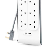 8-Way Surge Protection Strip With 2 Meters Cord Length. - shopperskartuae