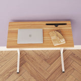 DlandHome 80 x 40cm computer desk learning desk care table bedside breakfast table height adjustable with casters side table for office bedroom with tablet slot - shopperskartuae