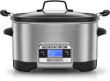 Crockpot Multi-Cooker, Programmable with Slow Cooker, Saute, Roaster & Food Steamer, 5.6L (6-7 People), Removable Bowl [CSC024]