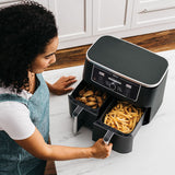 Ninja Foodi Max Dual Zone Air Fryer [AF400UK] 2 Drawers, 6 Cooking Functions, 9.5L, Black