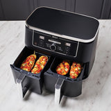 Ninja Foodi Max Dual Zone Air Fryer [AF400UK] 2 Drawers, 6 Cooking Functions, 9.5L, Black