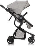 evenflo Omni Plus Modular Stroller Travel System With LiteMax Rear-Facing Infant Car Seat, Heather Grey, 53312353C