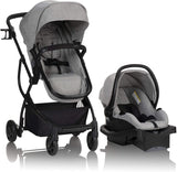 evenflo Omni Plus Modular Stroller Travel System With LiteMax Rear-Facing Infant Car Seat, Heather Grey, 53312353C