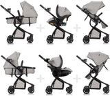 evenflo Omni Plus Modular Stroller Travel System With LiteMax Rear-Facing Infant Car Seat, Heather Grey, 53312353C