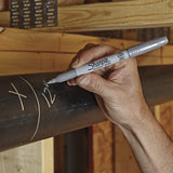Sharpie Fine Permanent Marker - Marks on most surfaces (24 Black Markers + 1 Metallic Marker)
