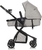 evenflo Omni Plus Modular Stroller Travel System With LiteMax Rear-Facing Infant Car Seat, Heather Grey, 53312353C