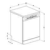 SMEG DF292DSW Freestanding Dishwasher 12L