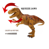 Kid Galaxy Poseable Dinosaur Figure Toy Playset With Lights & Sounds - Pack of 5