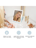 Sensse Glow Up Mirror, 27x19 cm, LED Touch Light Technology