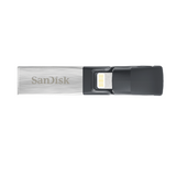 SanDisk iXpand Flash Drive 128GB for iPhone and iPad, Black/Silver, (SDIX30C-128G-GN6NE) - Shopperskartuae