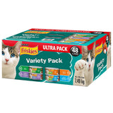 Purina Friskies Tuna Flavour Cat Food - 4 Flavors, 100% Balanced Nutrition - 48 Servings