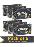 Kleenex Extra Large 2Ply Facial Tissue Strong Soft Pack of 6 Boxes x 90 Sheets